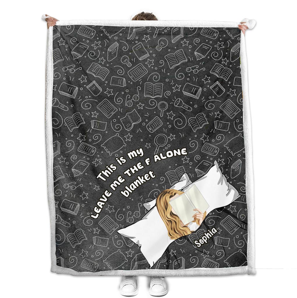 This Is My Leave Me Alone Blanket - Personalized Book Blanket