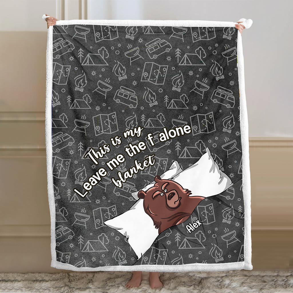This Is My Leave Me Alone Blanket - Personalized Camping Blanket
