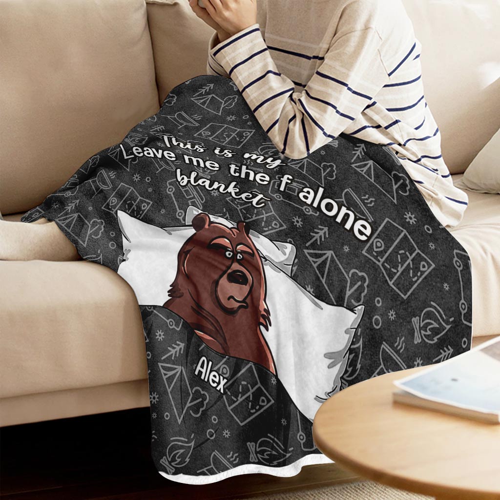 This Is My Leave Me Alone Blanket - Personalized Camping Blanket