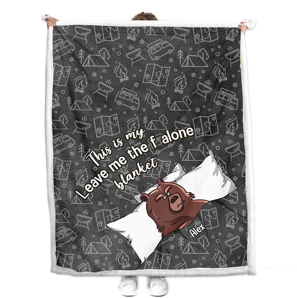 This Is My Leave Me Alone Blanket - Personalized Camping Blanket