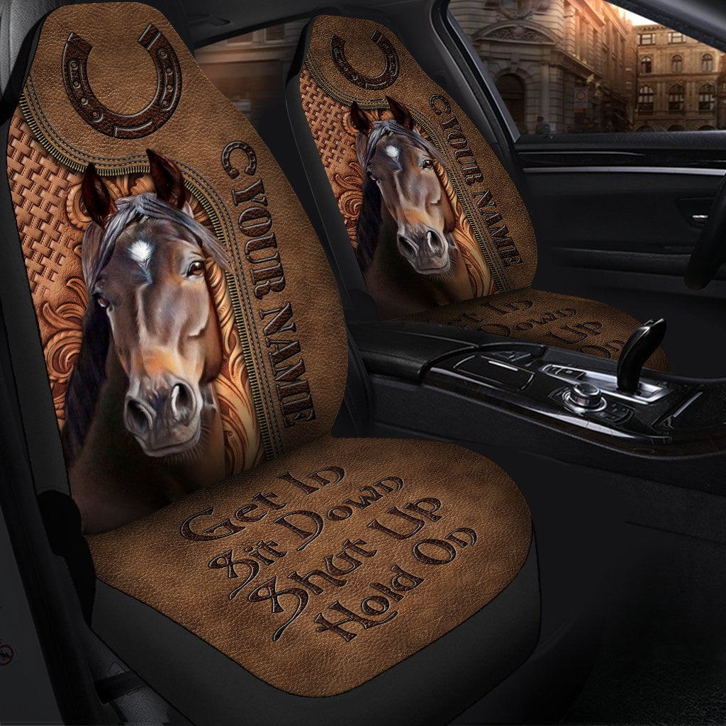 Get In Sit Down - Personalized Horse Seat Covers 0523