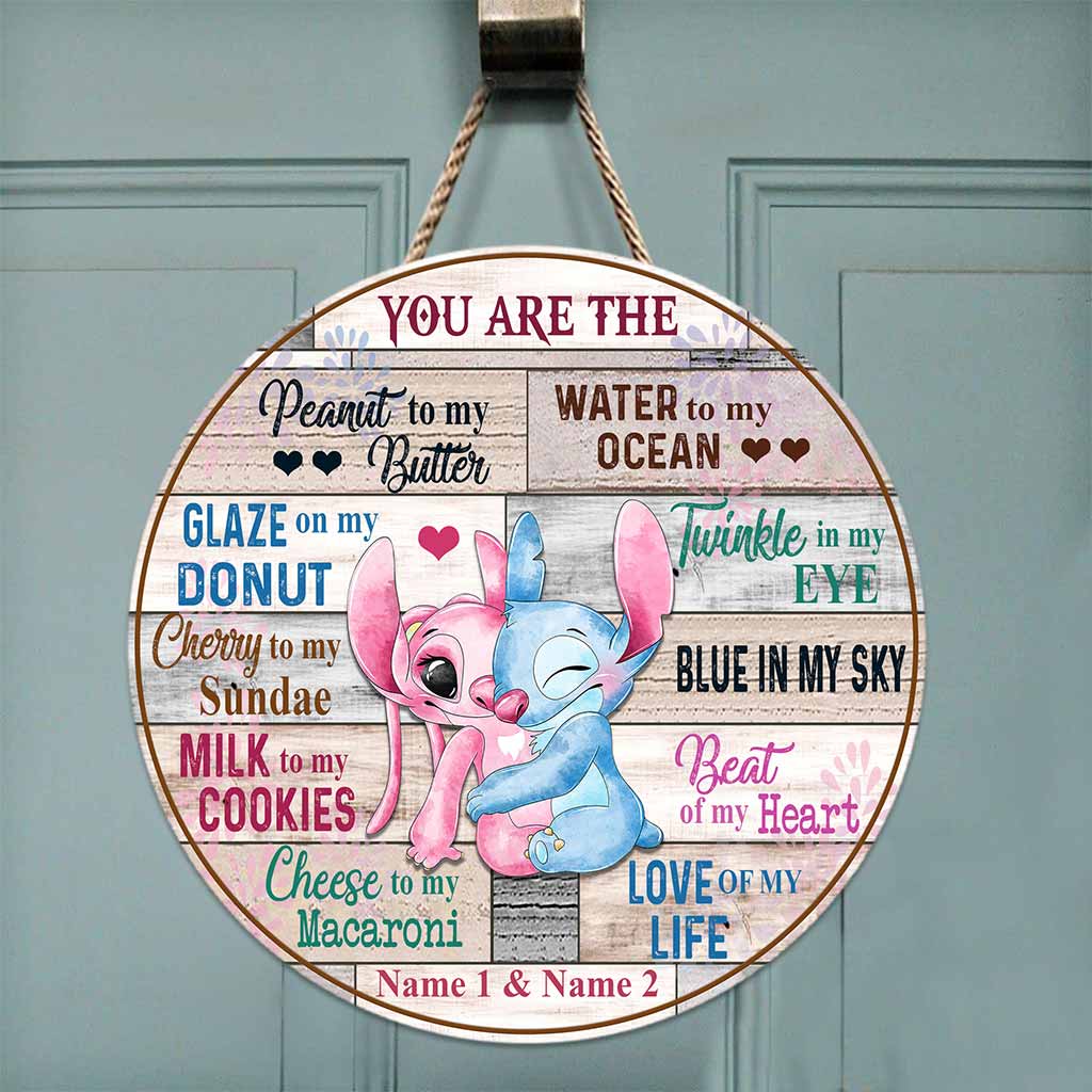 You Are The Love Of My Life - Personalized Couple Round Wood Sign