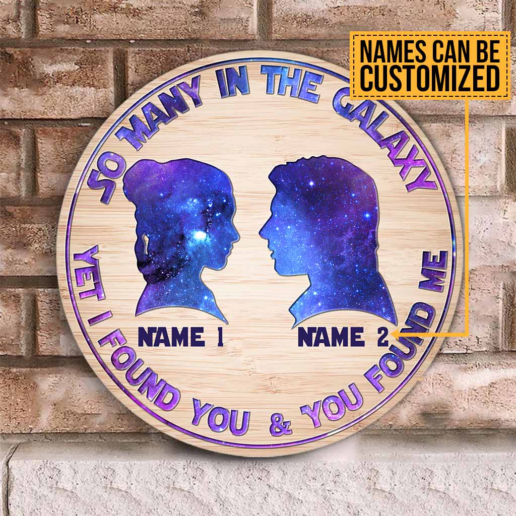 So Many In The Galaxy - Personalize The Force Round Wood Sign