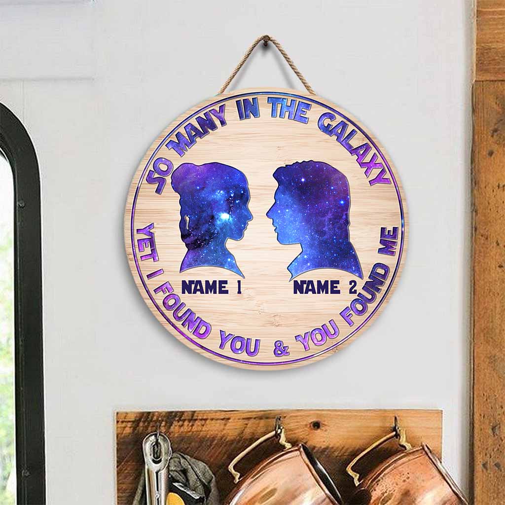 So Many In The Galaxy - Personalize The Force Round Wood Sign