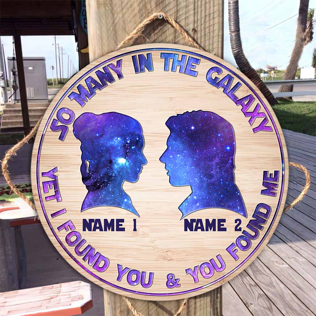 So Many In The Galaxy - Personalize The Force Round Wood Sign