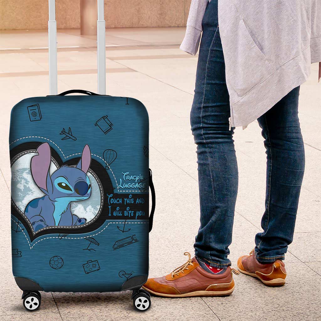 Touch This And I Will Bite You - Personalized Travelling Luggage Cover