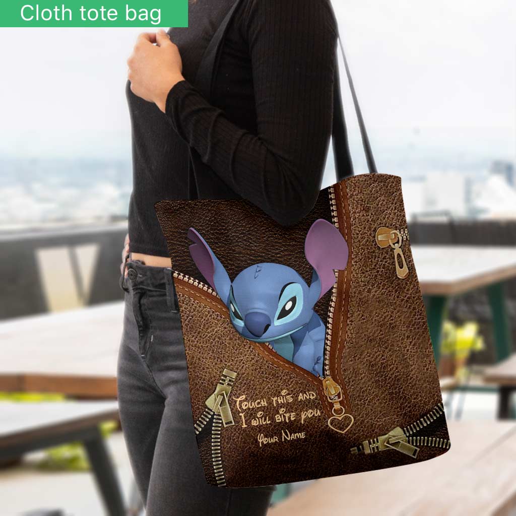 Touch This And I Will Bite You - Personalized Ohana Tote Bag