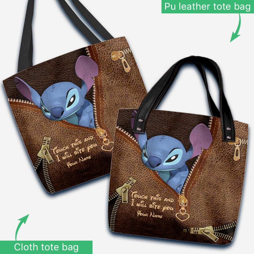 Touch This And I Will Bite You - Personalized Ohana Tote Bag