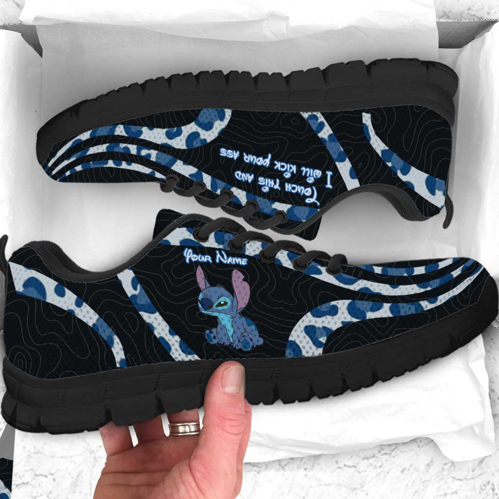 Touch This And I Will Kick Your Ass - Personalized Ohana Sneakers