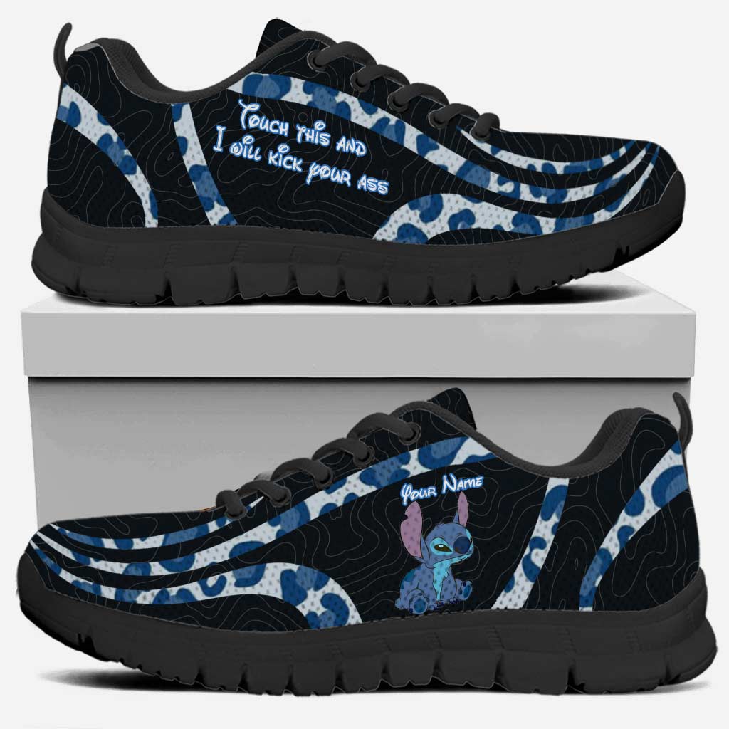 Touch This And I Will Kick Your Ass - Personalized Ohana Sneakers