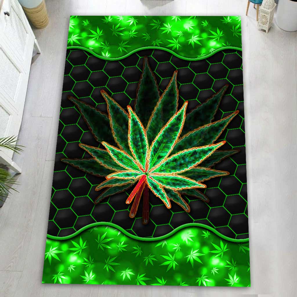 Magic Green Leaf - Weed Rug