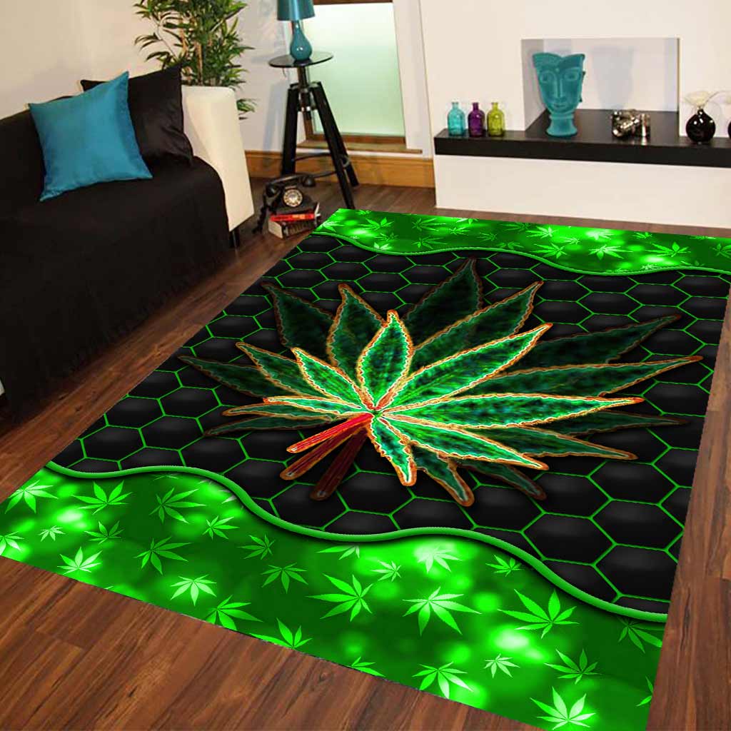 Magic Green Leaf - Weed Rug