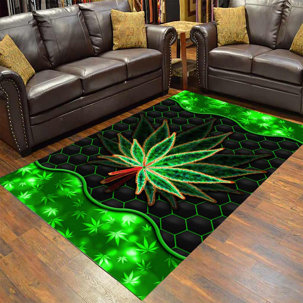 Magic Green Leaf - Weed Rug