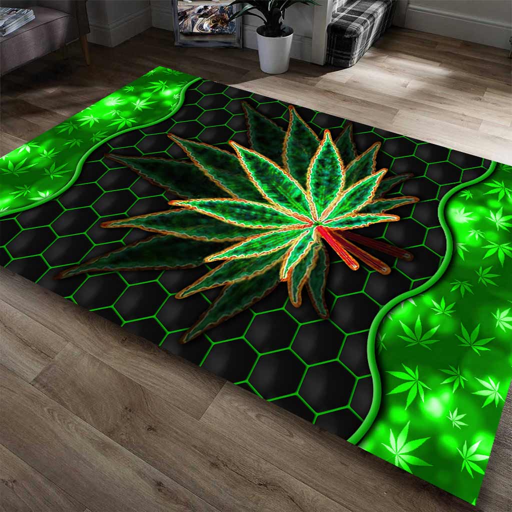 Magic Green Leaf - Weed Rug