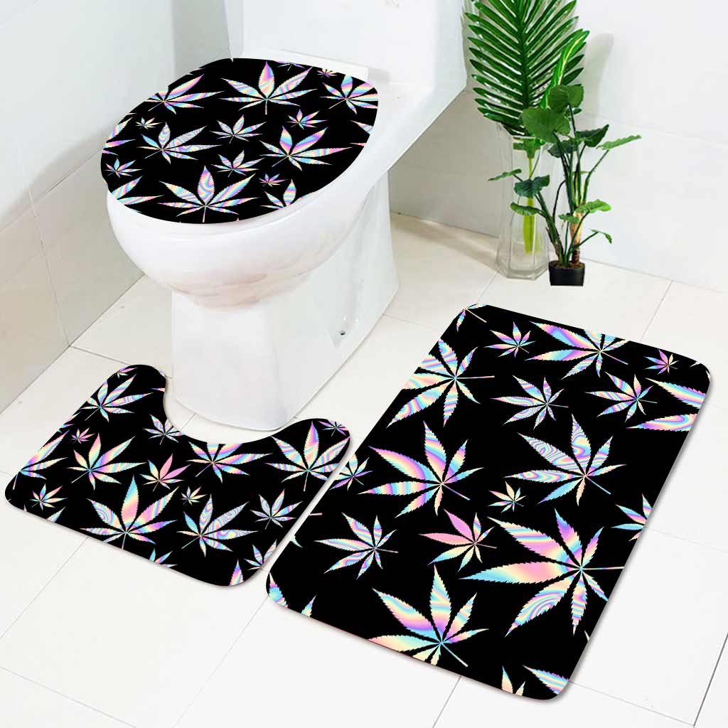 Magic Leaf - Weed 3 Pieces Bathroom Mats Set