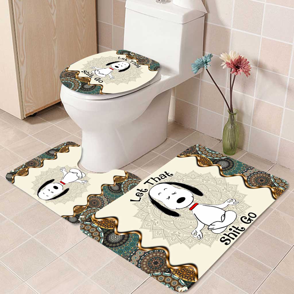 Let That Sht Go - 3 Pieces Bathroom Mats Set