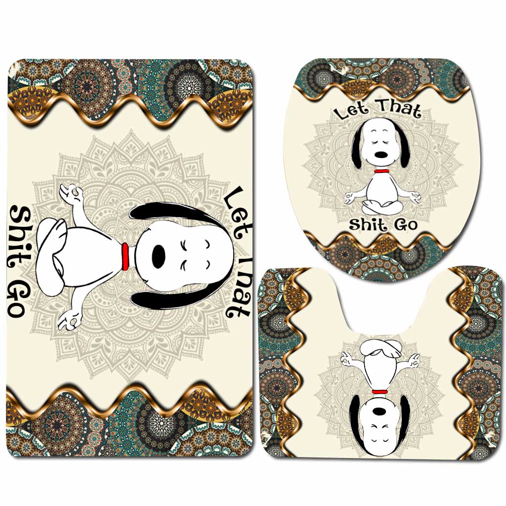 Let That Sht Go - 3 Pieces Bathroom Mats Set