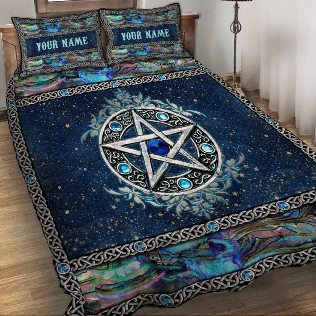 Wicca Sign - Personalized Witch Quilt Set