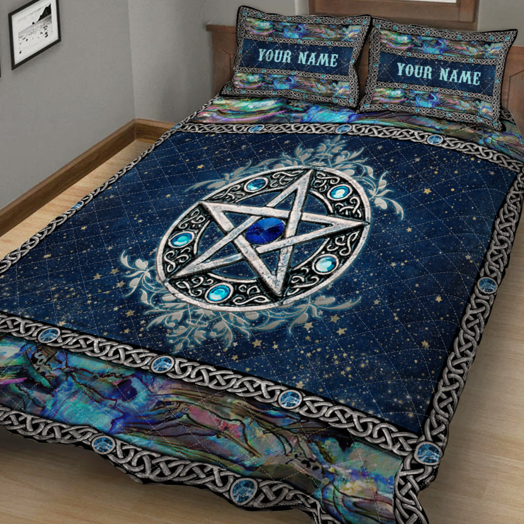 Wicca Sign - Personalized Witch Quilt Set