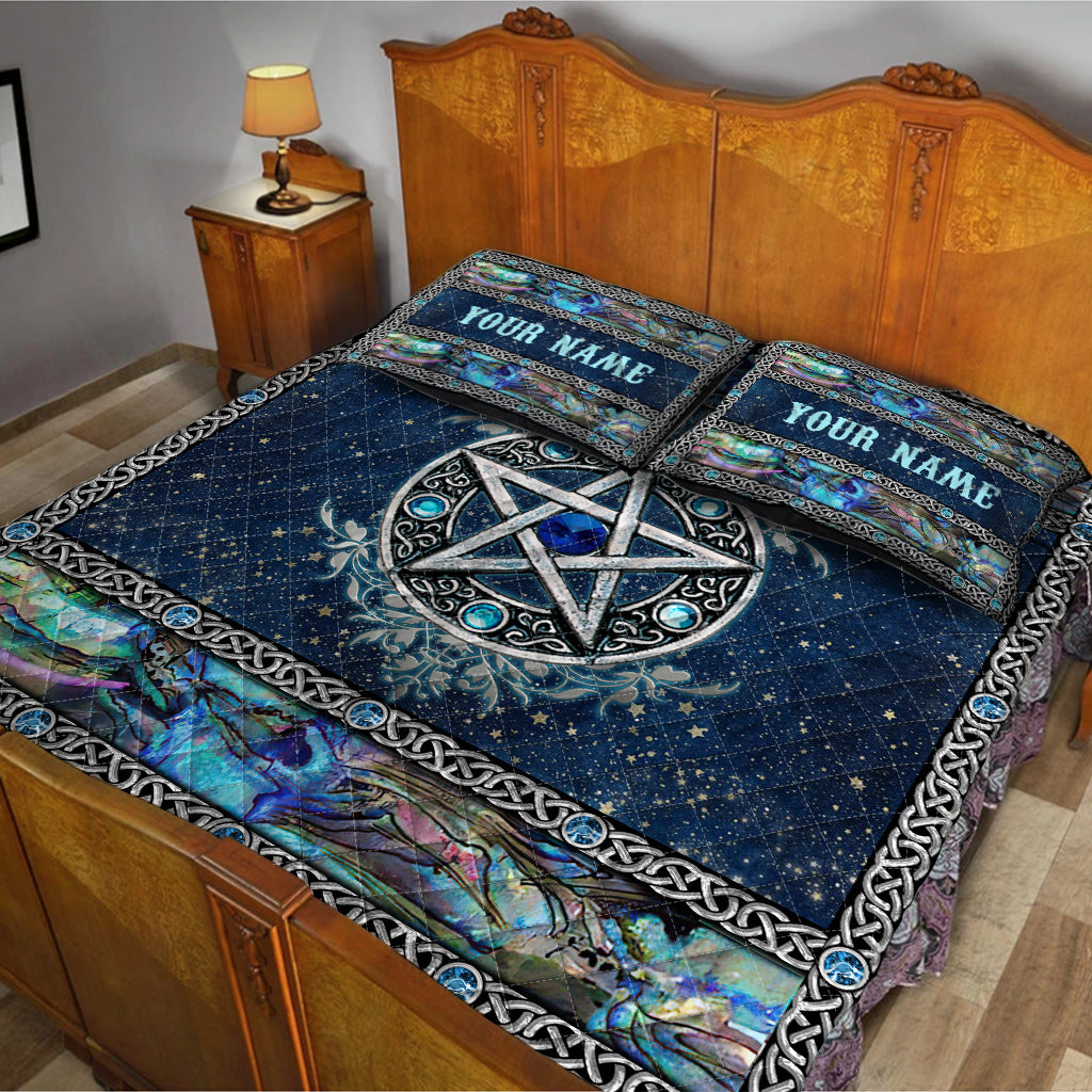 Wicca Sign - Personalized Witch Quilt Set