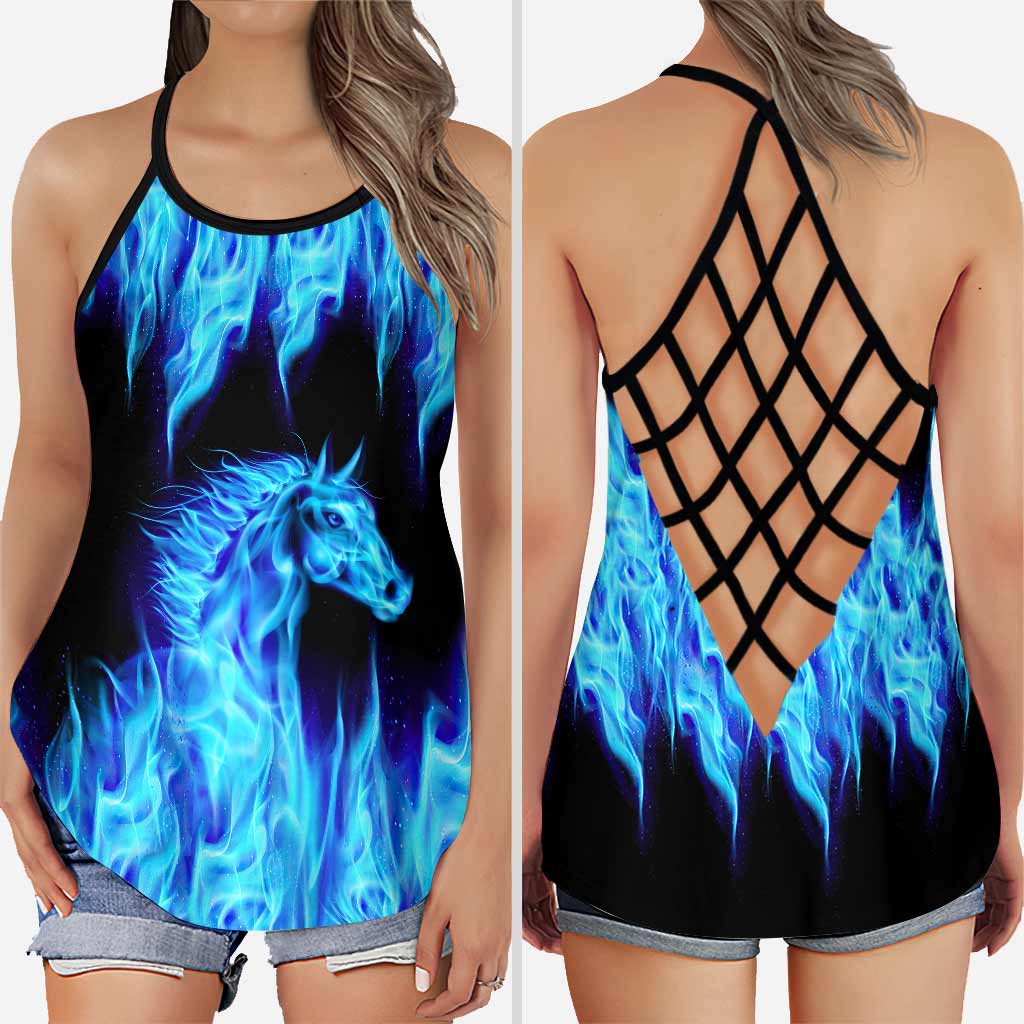 Cold Fire - Horse Cross Tank Top and Leggings