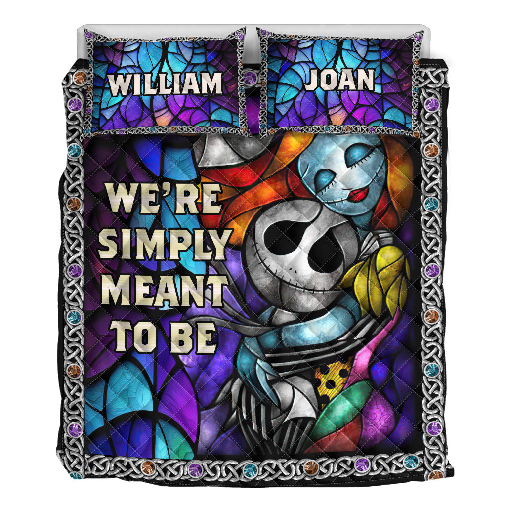 We're Simply Meant To Be - Personalized Nightmare Quilt Set