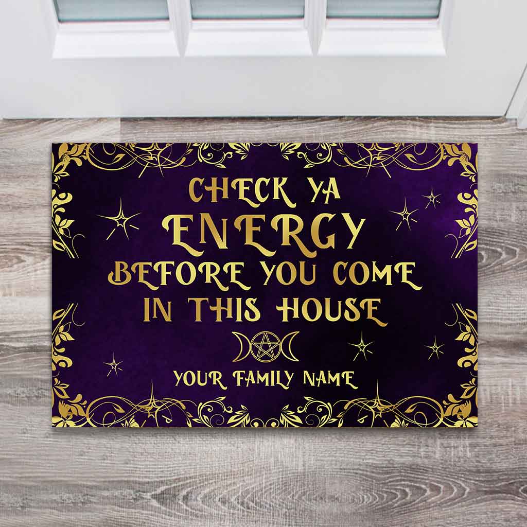 Check Ya Energy - Witch Personalized Doormat