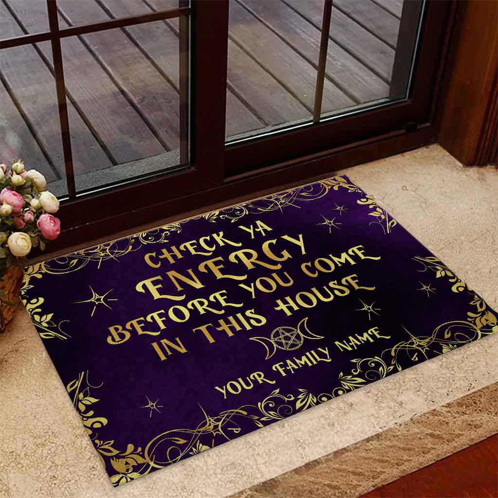 Check Ya Energy - Witch Personalized Doormat