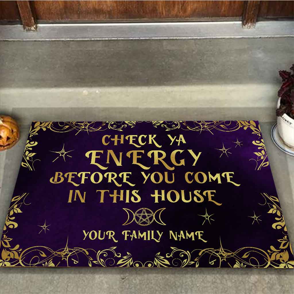 Check Ya Energy - Witch Personalized Doormat