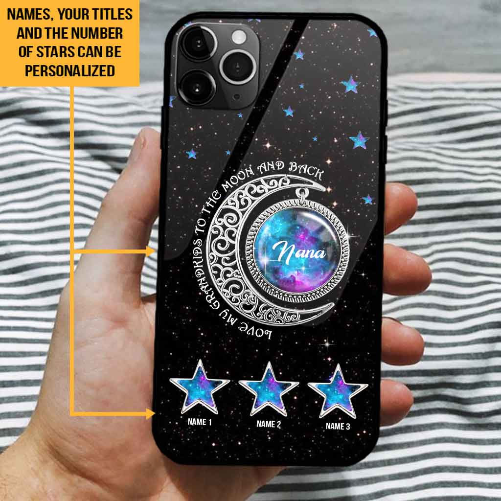 Love My Grandchildren To The Moon And Back - Grandma Personalized Phone Case