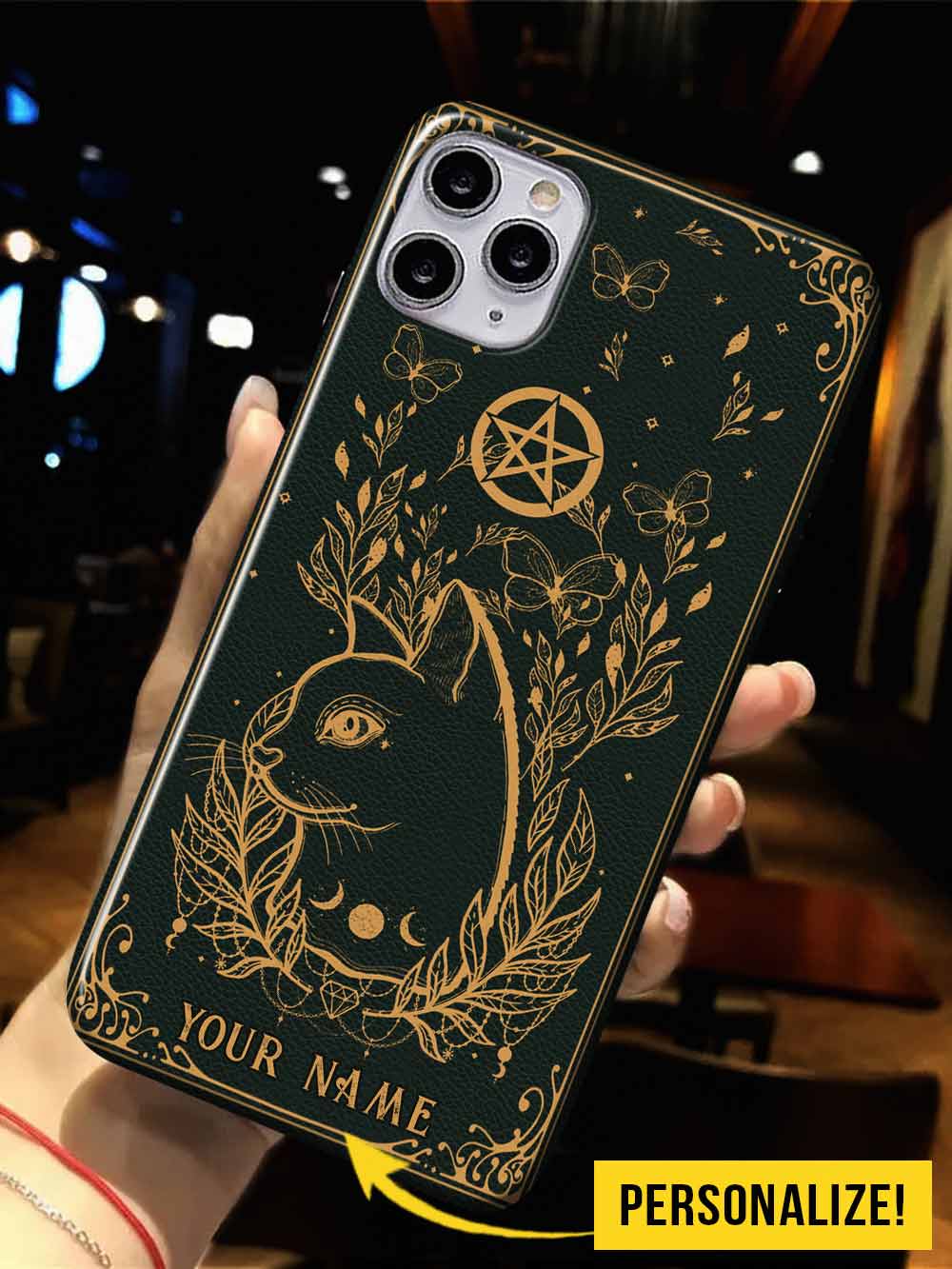 Lovely Little Witch Personalized Leather Pattern Print Phone Case