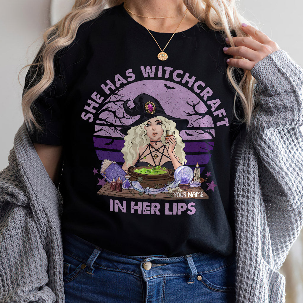 She Has Witchcraft In Her Lips - Personalized Witch T-shirt and Hoodie