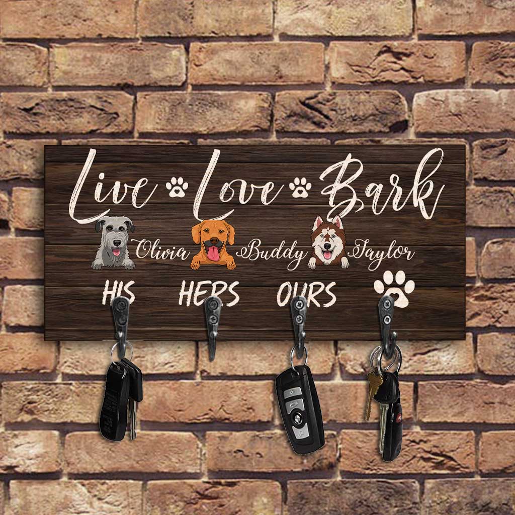 Live Love Bark - Personalized Dog Key Rack