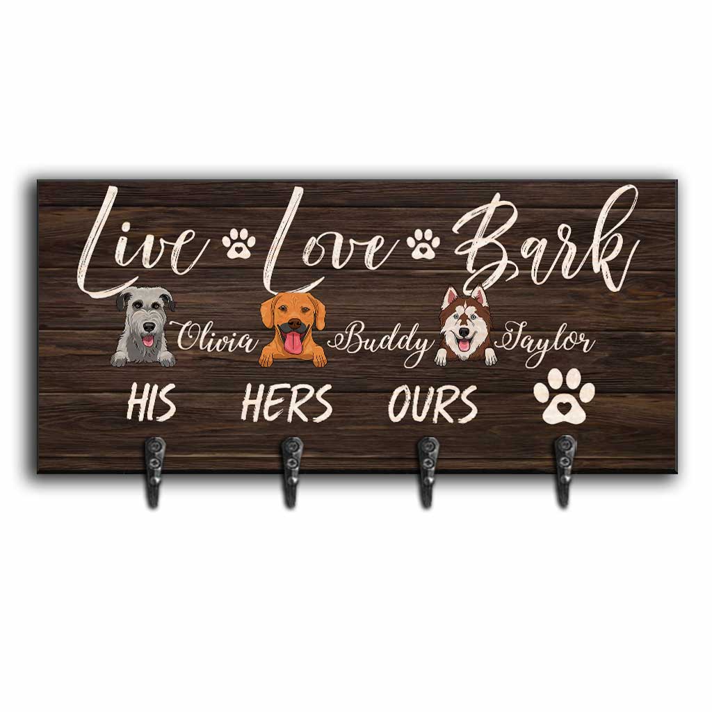 Live Love Bark - Personalized Dog Key Rack