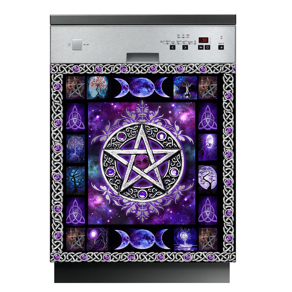 Purple Pentacle - Witch Dishwasher Cover