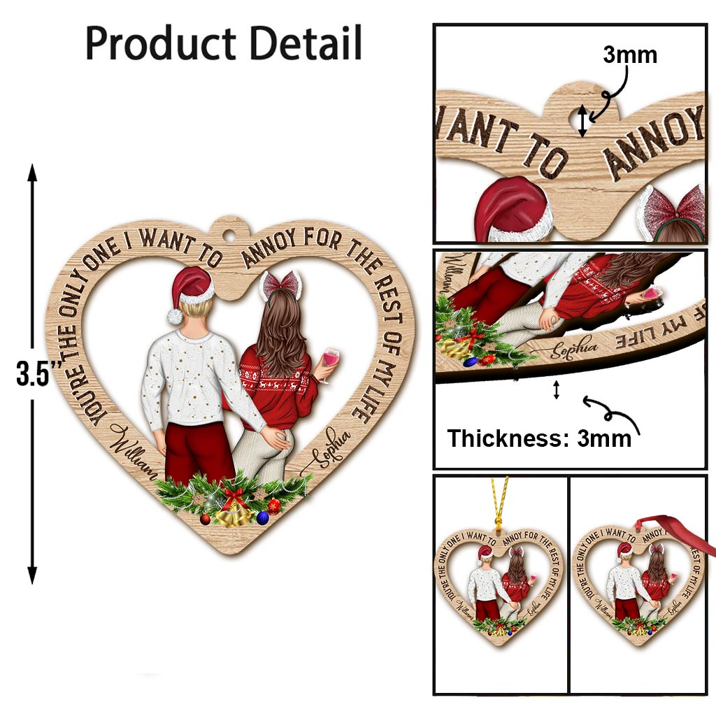 I Want To Annoy - Personalized Christmas Couple Ornament