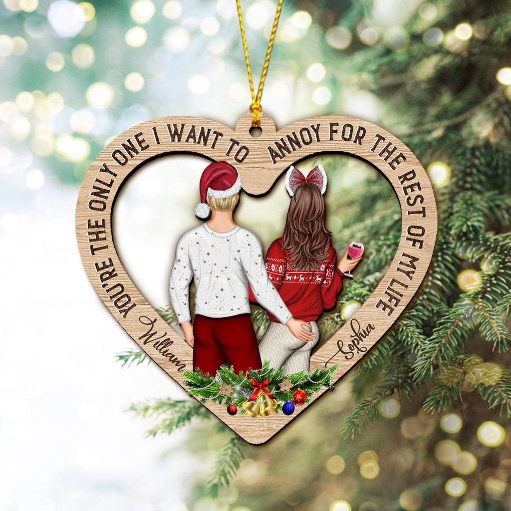 I Want To Annoy - Personalized Christmas Couple Ornament