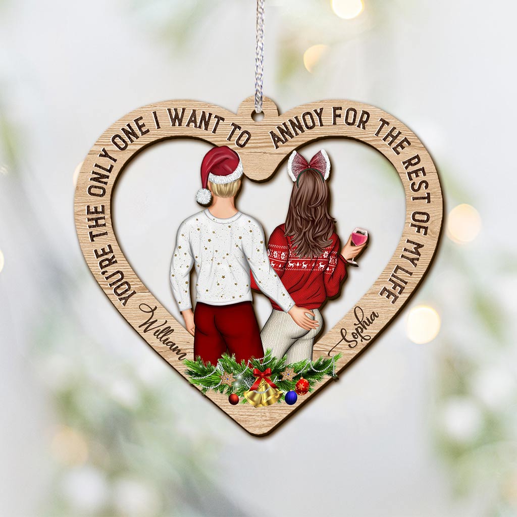 I Want To Annoy - Personalized Christmas Couple Ornament