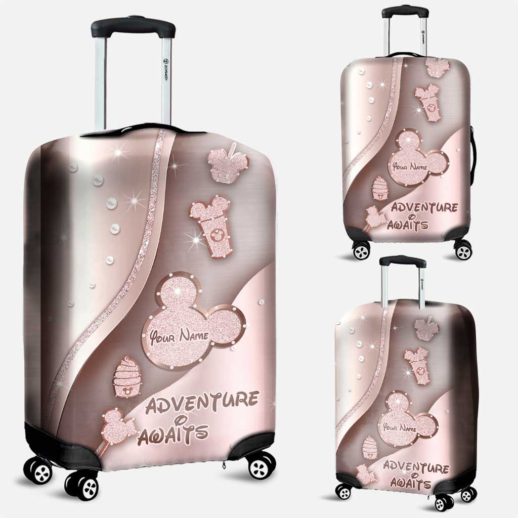 Adventure Awaits - Personalized Mouse Luggage Cover