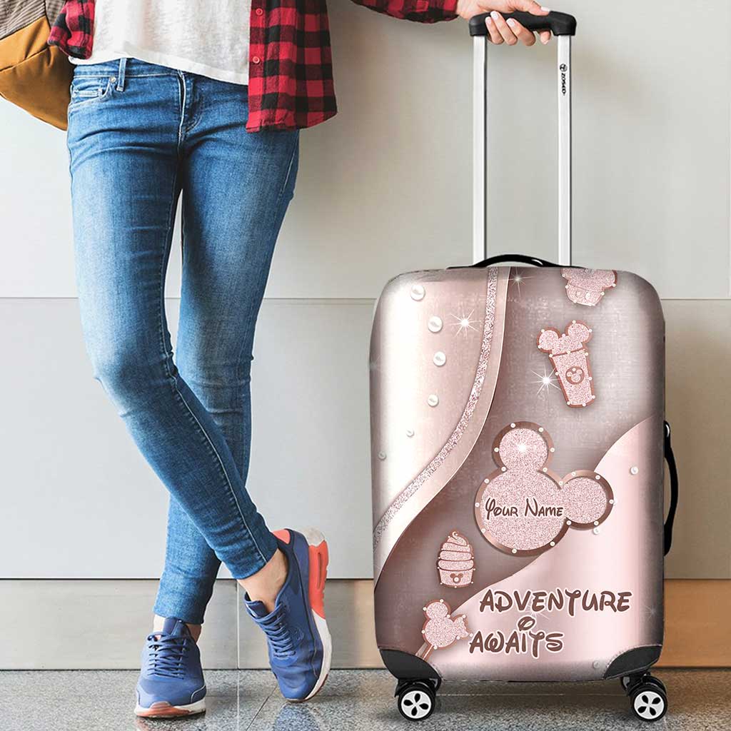 Adventure Awaits - Personalized Mouse Luggage Cover