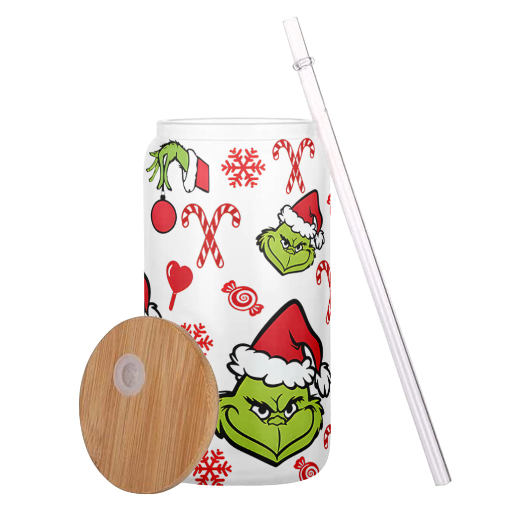 Merry Christmas - Stole Christmas Can Glass