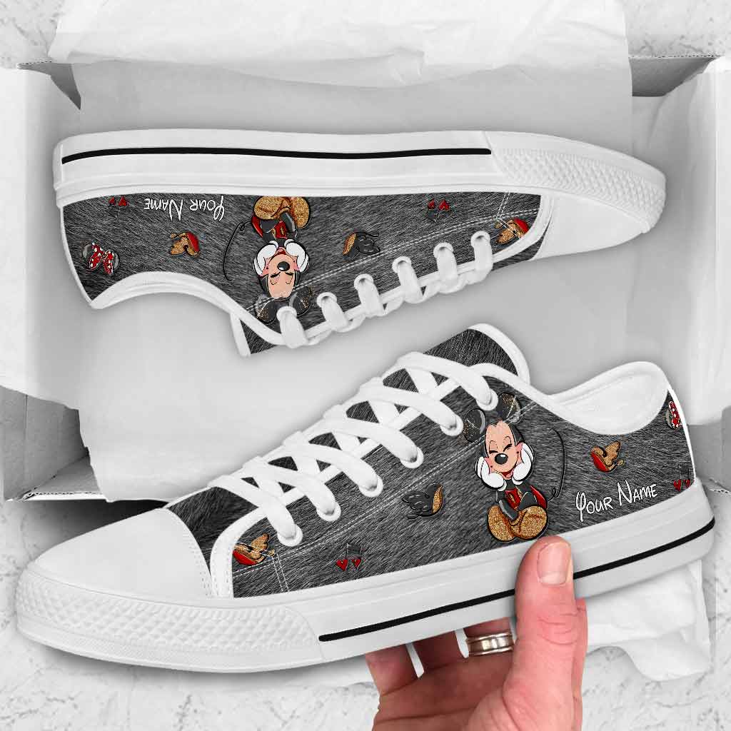 Lovely Mouse Ears - Personalized Low Top Shoes