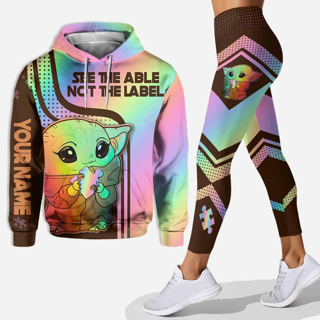 See The Able Not The Label - Personalized Autism Awareness Hoodie And Leggings