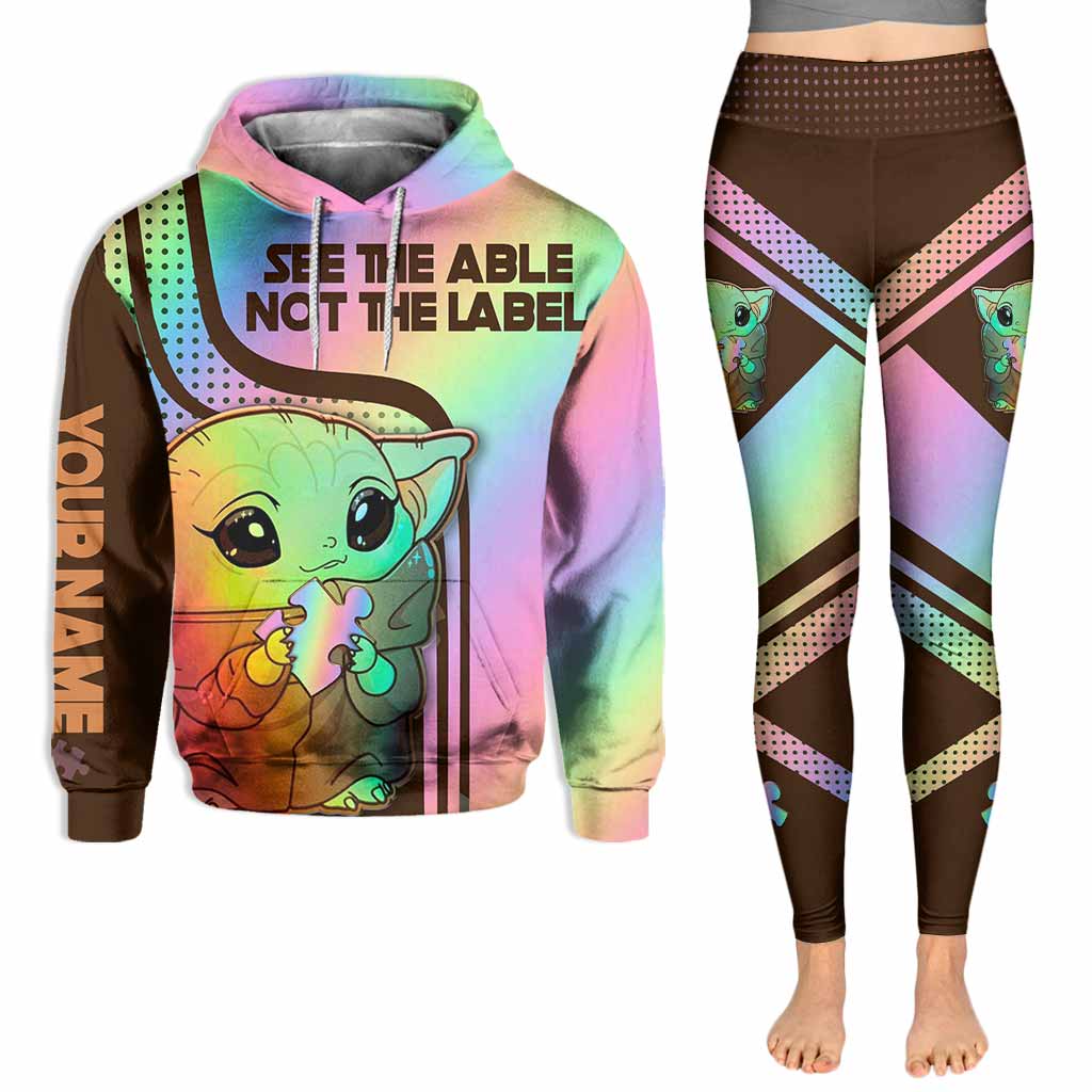 See The Able Not The Label - Personalized Autism Awareness Hoodie And Leggings