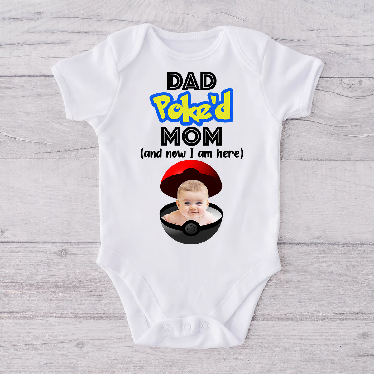 Dad Poked Mom - Personalized Monster Trainer Baby Onesie