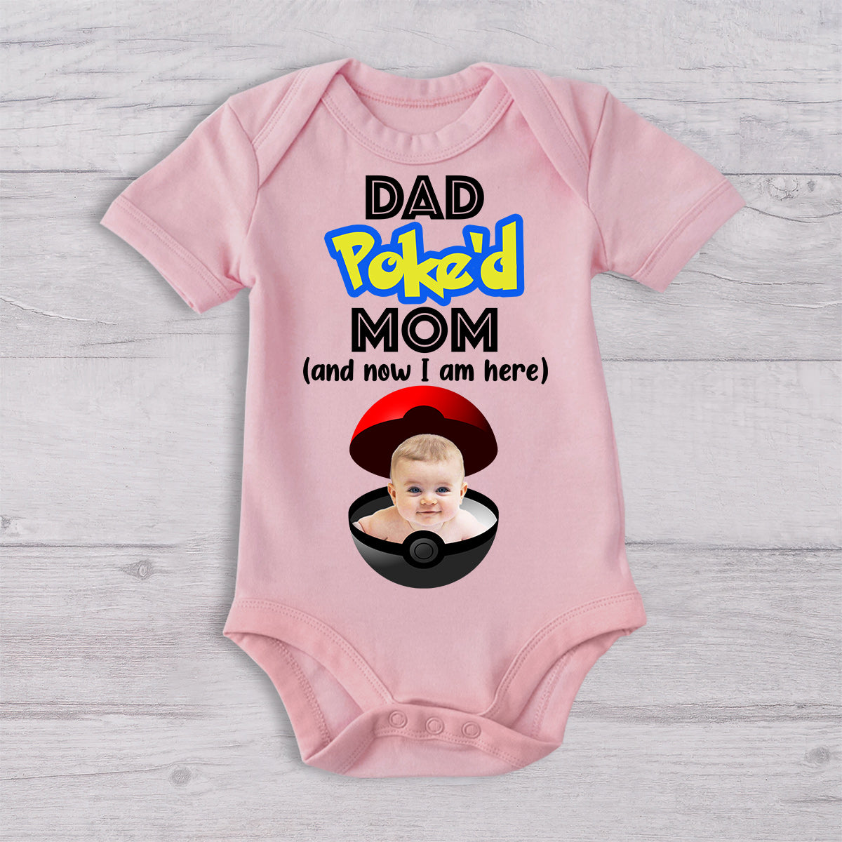 Dad Poked Mom - Personalized Monster Trainer Baby Onesie