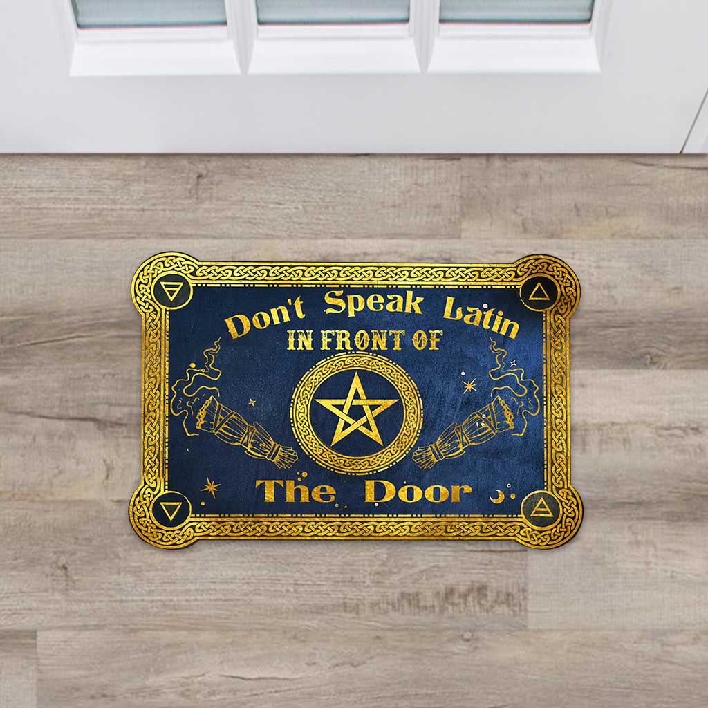 Don't Speak Latin In Front Of Witch - Shaped Doormat