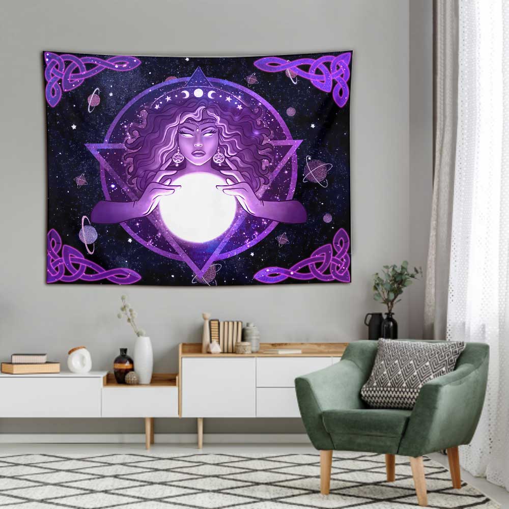 Magic In The Universe - Witch Wall Tapestry