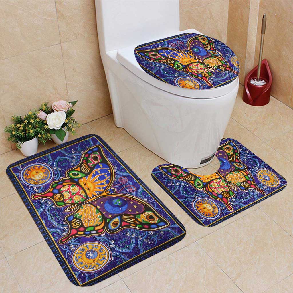 Night And Day Butterfly - Witch Bathroom Curtain & Mats Set