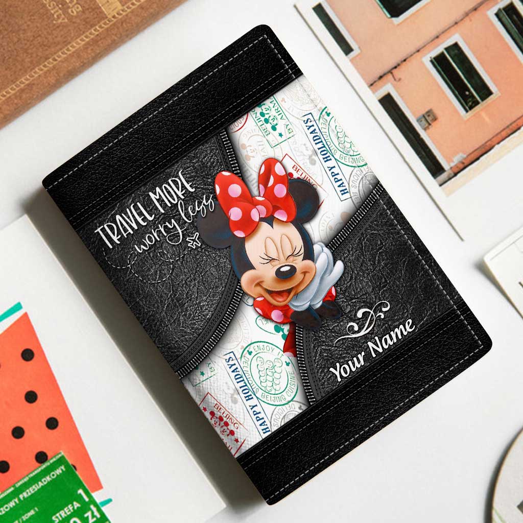 Travel More Worry Less - Personalized Mouse Passport Holder